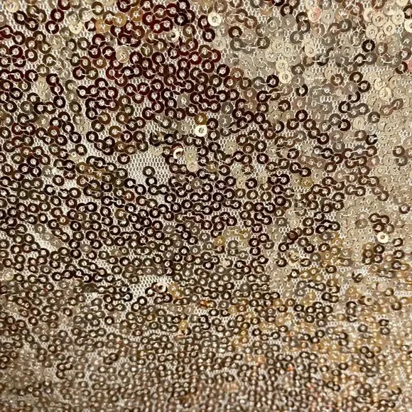 LULU’s Sequined Mini Dress SIZE MEDIUM Peach Short Sleeve V-Neck Cocktail Dress - Picture 7 of 8